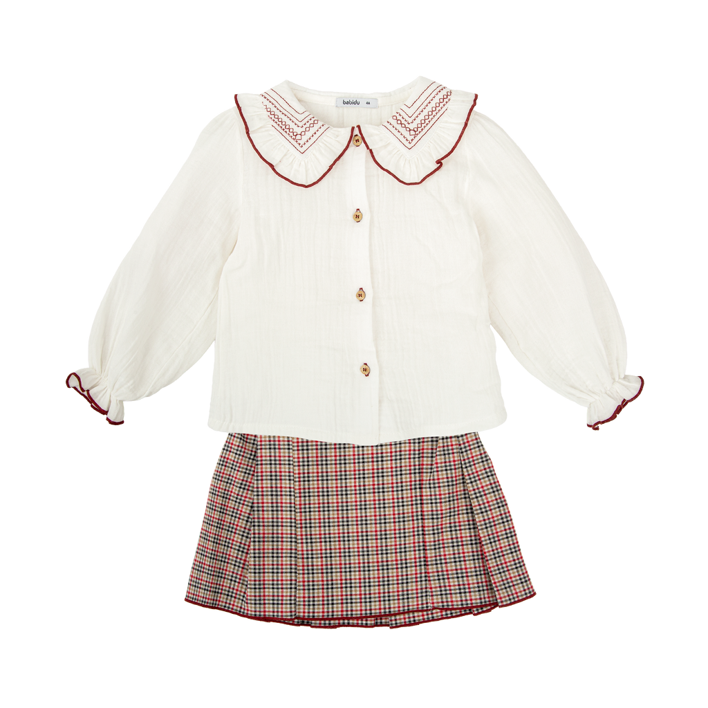 Burgundy Skirt Set