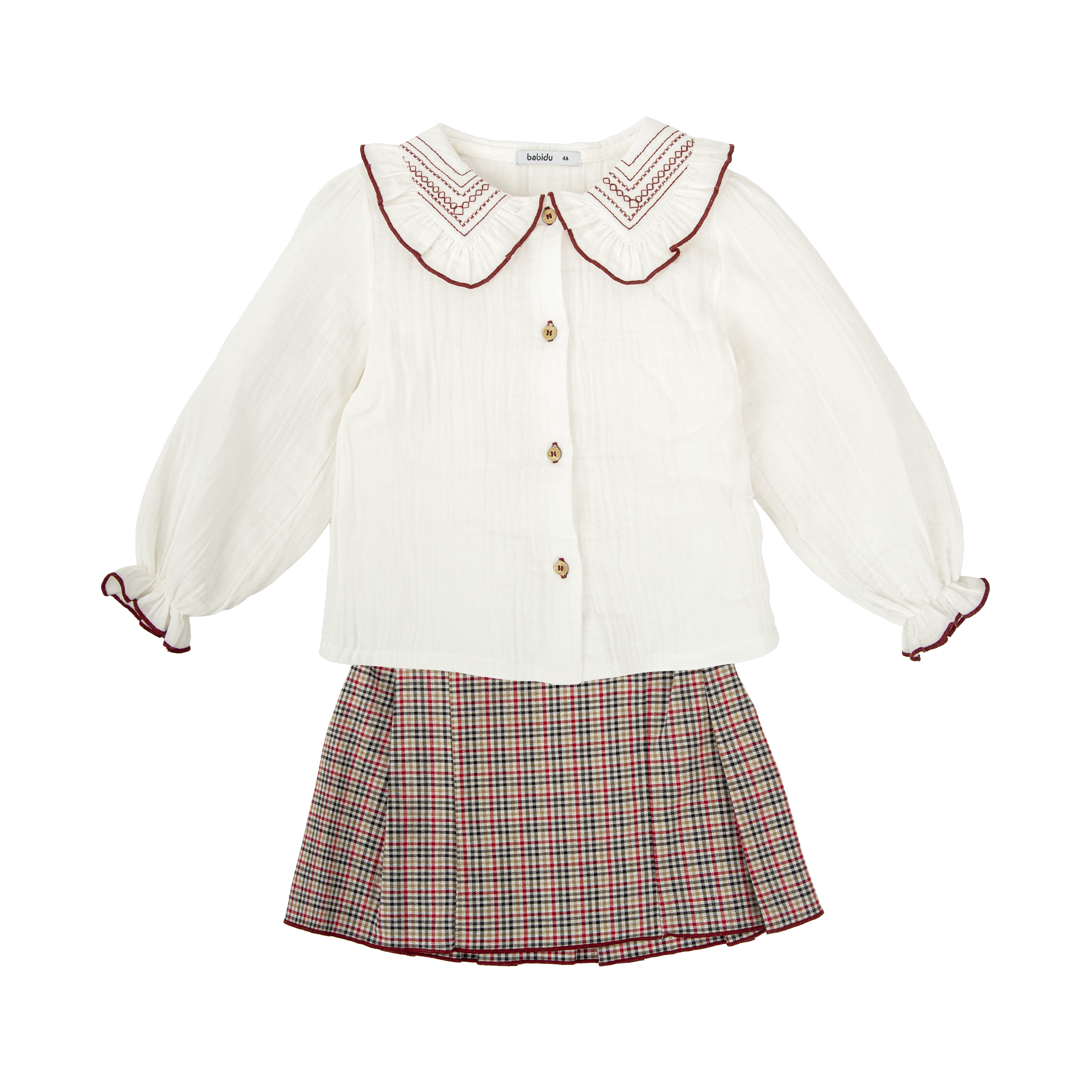 Burgundy Skirt Set
