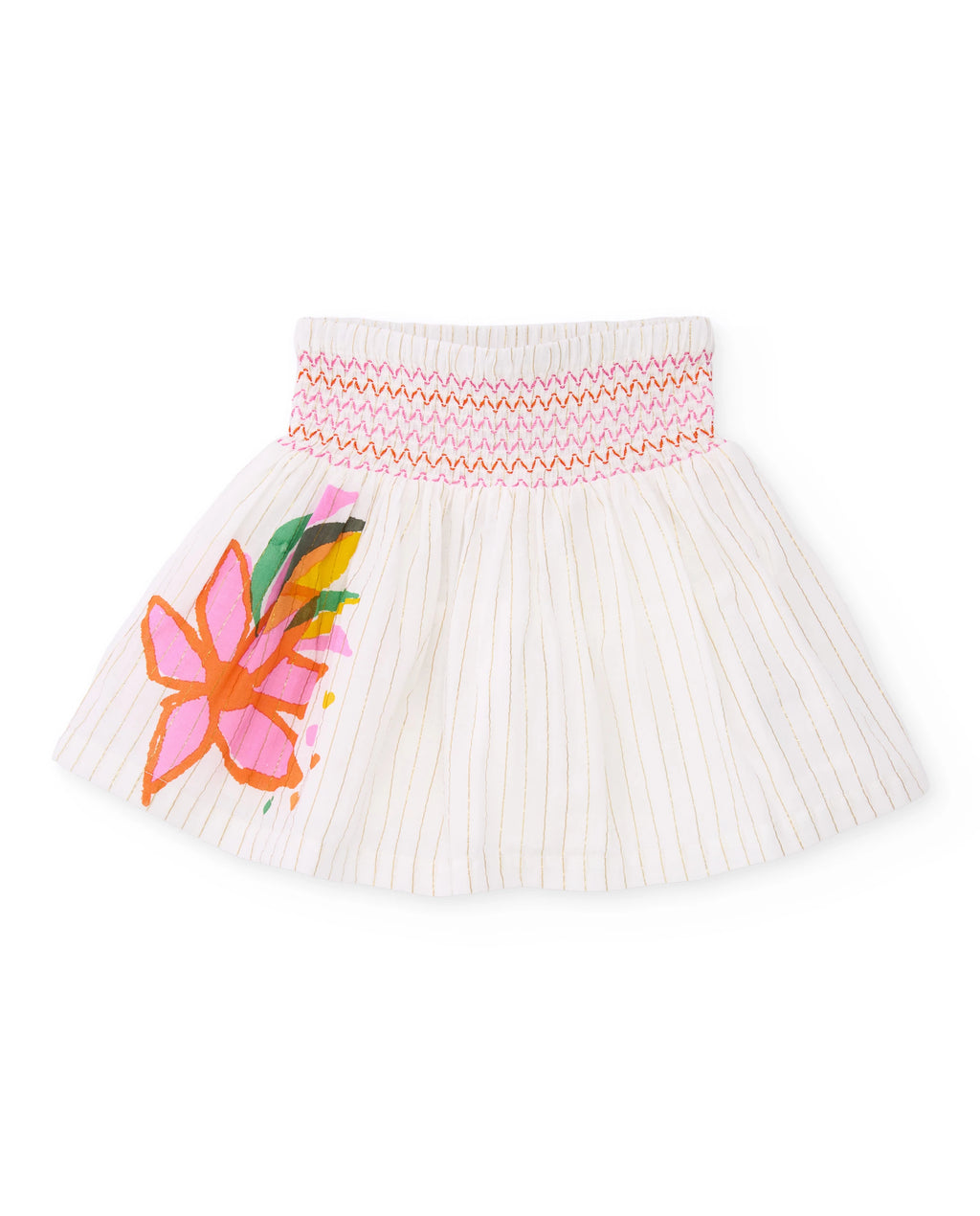 Orange Flower Skirt Set