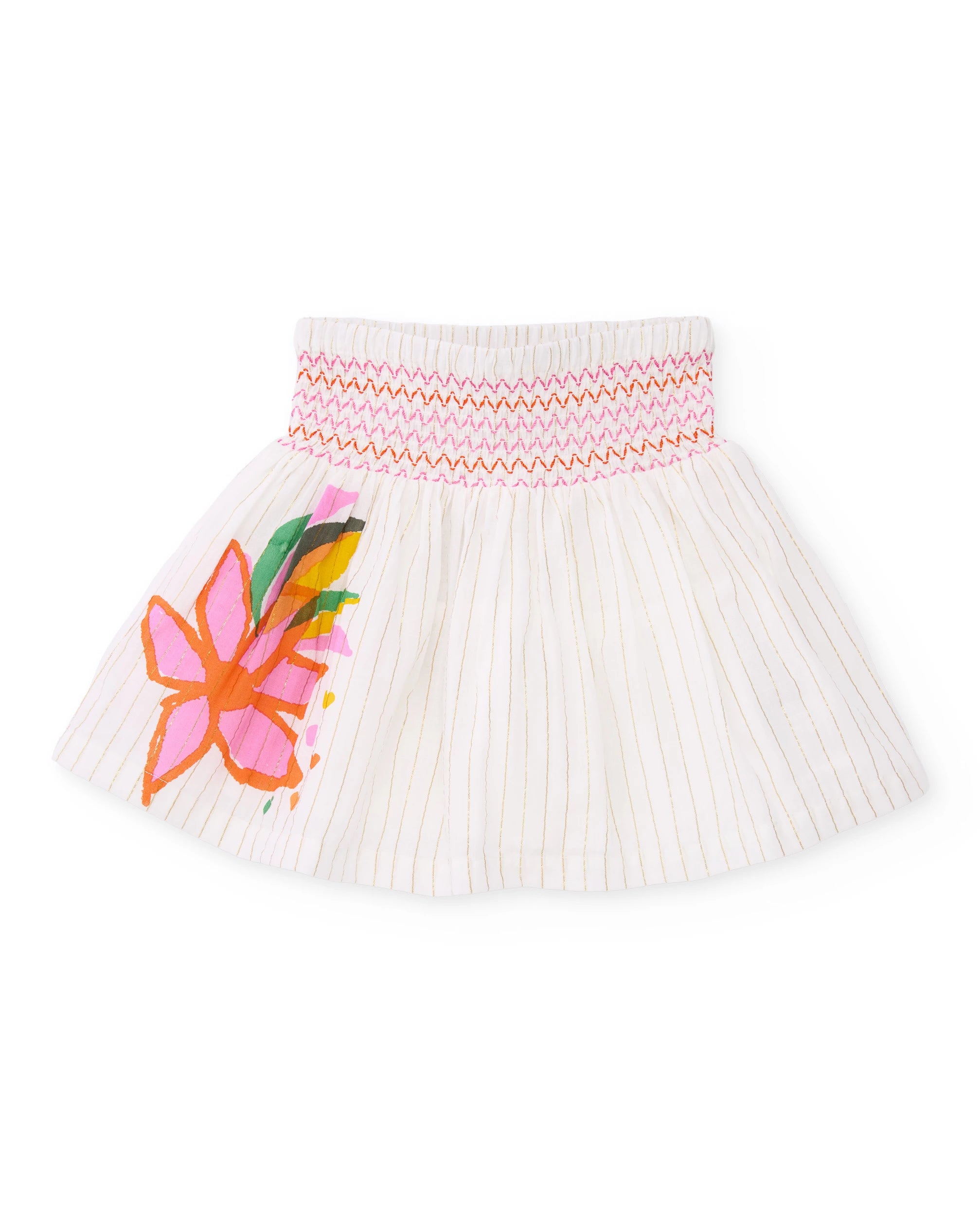Orange Flower Skirt Set