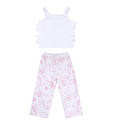 White & Red Jardin Pant Set