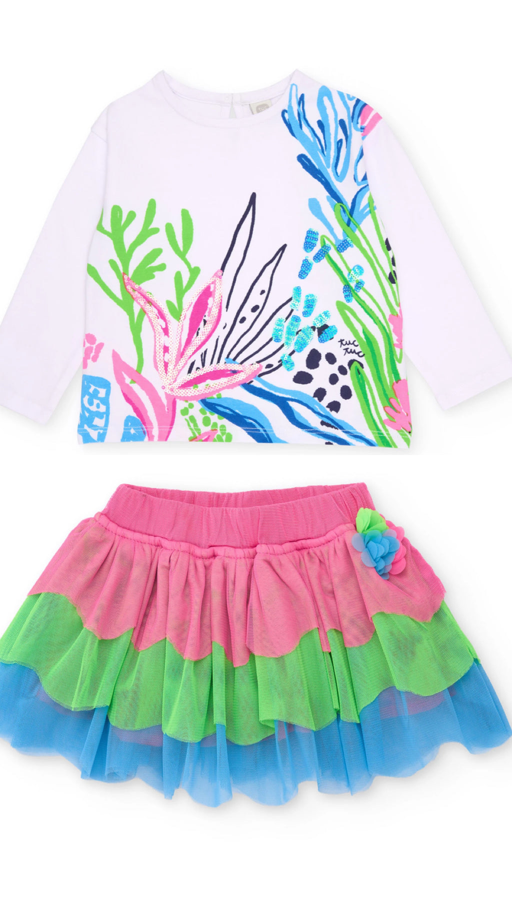 Sequin Sea Tulle Skirt Set