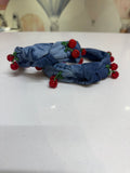 Denim Cherry Headband