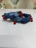 Denim Cherry Head Band