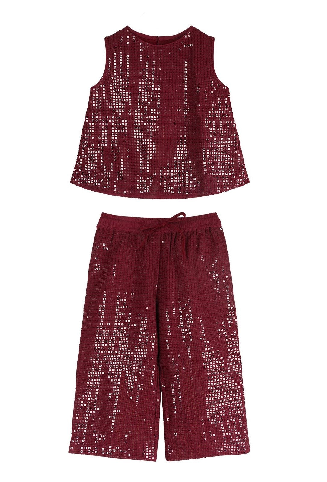 Burgundy Twinkle Top and Pant Set