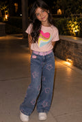 Heart Denim pant set