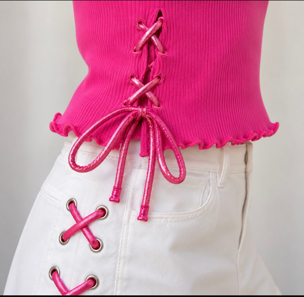 Pink Crush Lace-Up Set