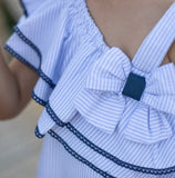 Stripes One Shoulder Dress