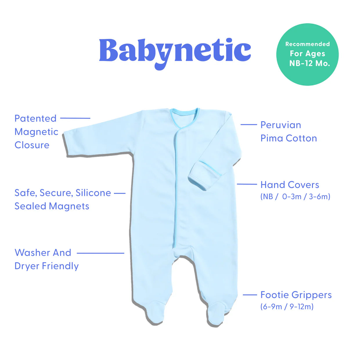 Cloud Blue  Magnetic Footie