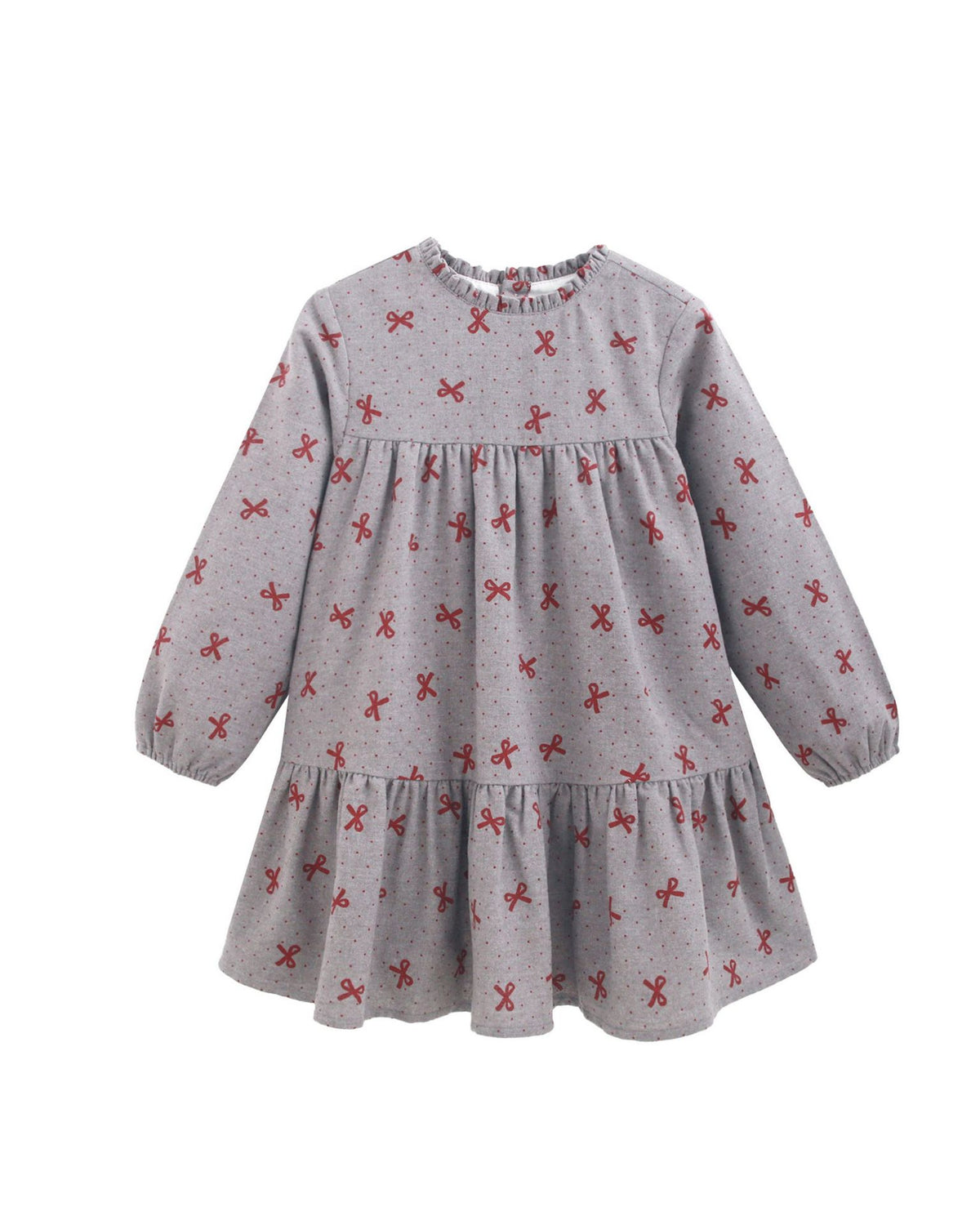 Burgundy Bow Girl Dress
