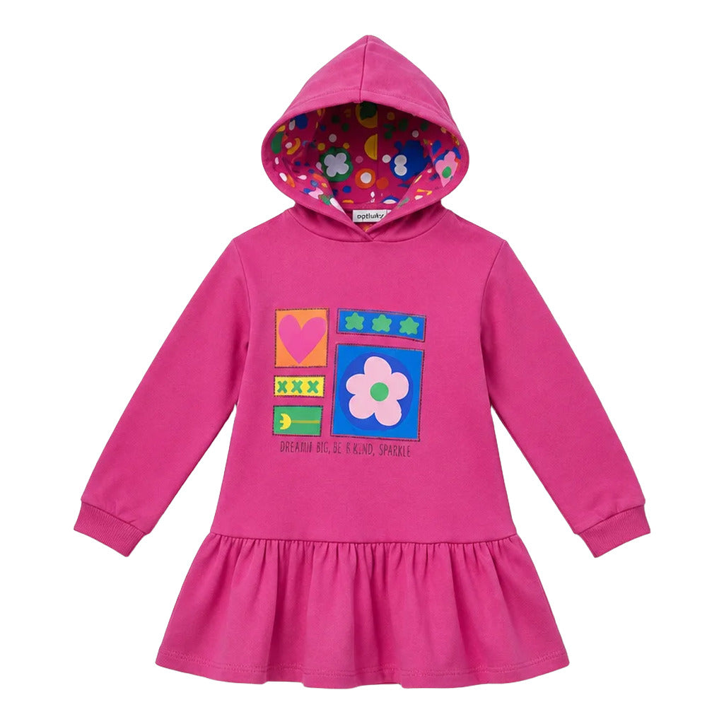 Fucsia Hooded Dress