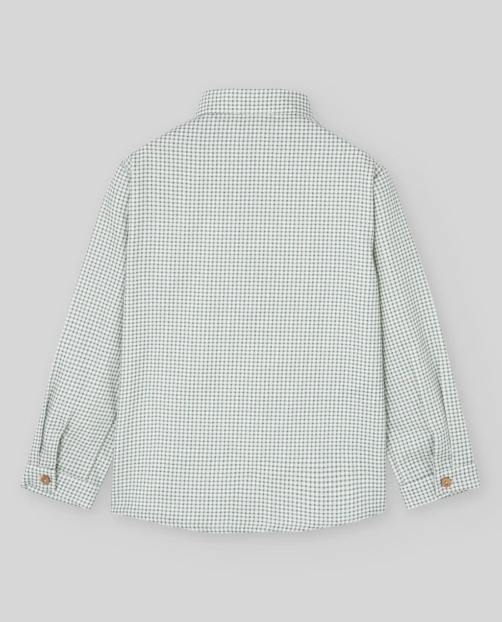 Boys Green Gingham Shirt & Twill Short Set