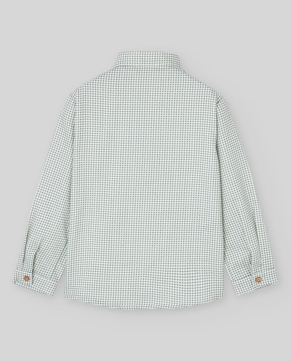 Boys Green Gingham Shirt & Twill Short Set