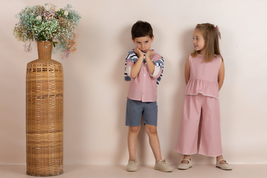 Small Vichy Pant Set