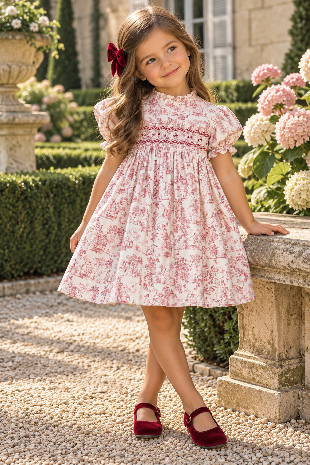 Pink Toile De Jouy Dress