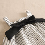 The Grey Baby Dress with Black Bow