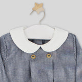 Blue Houndstooth Boy Romper