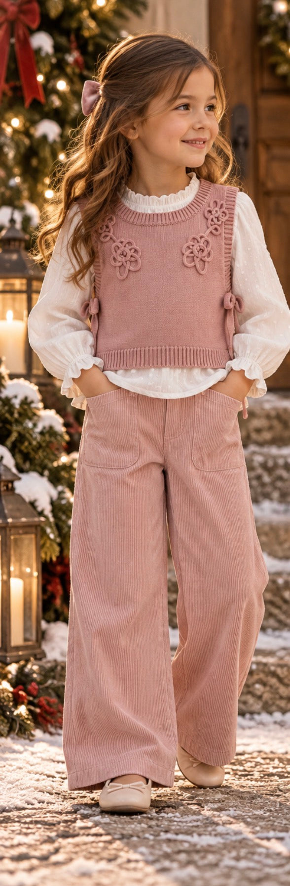 Blair Rose Corduroy Pant Set