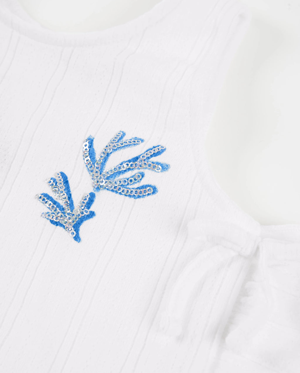 Blue Coral Woven Skirt Set