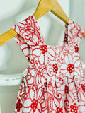 Red Eyelet Dress