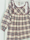 Cream Plaid Girl Dress