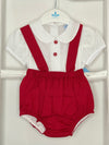 Red Plumetti Girl Romper