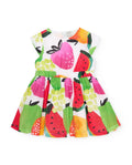 Woven Open Back Fruit Dress