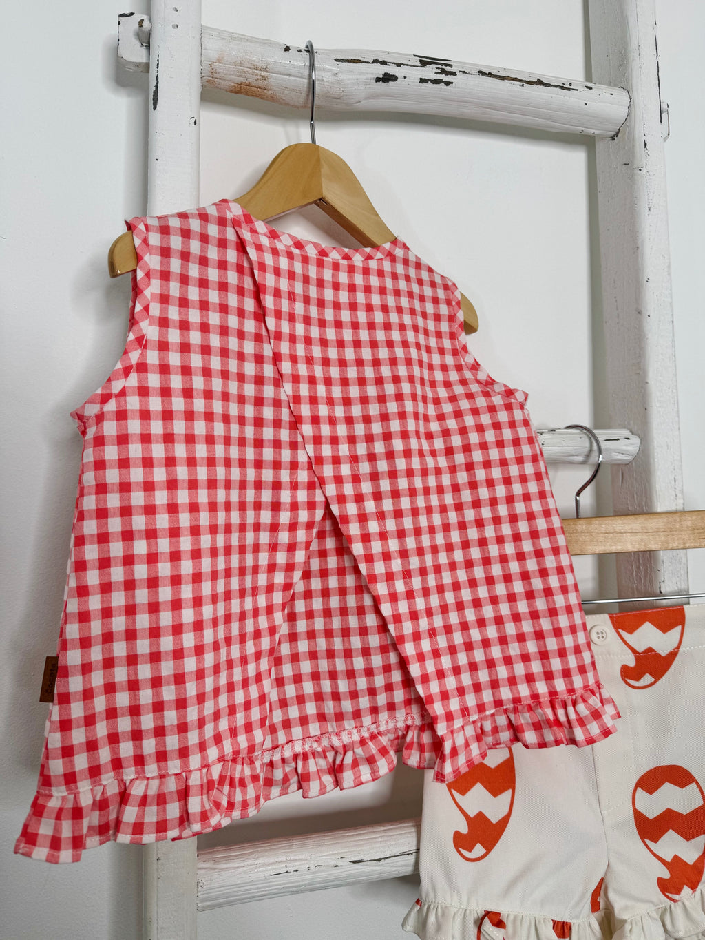 Coral Vichy Short Set