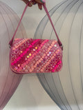 Pink Iridescent Beaded Bag