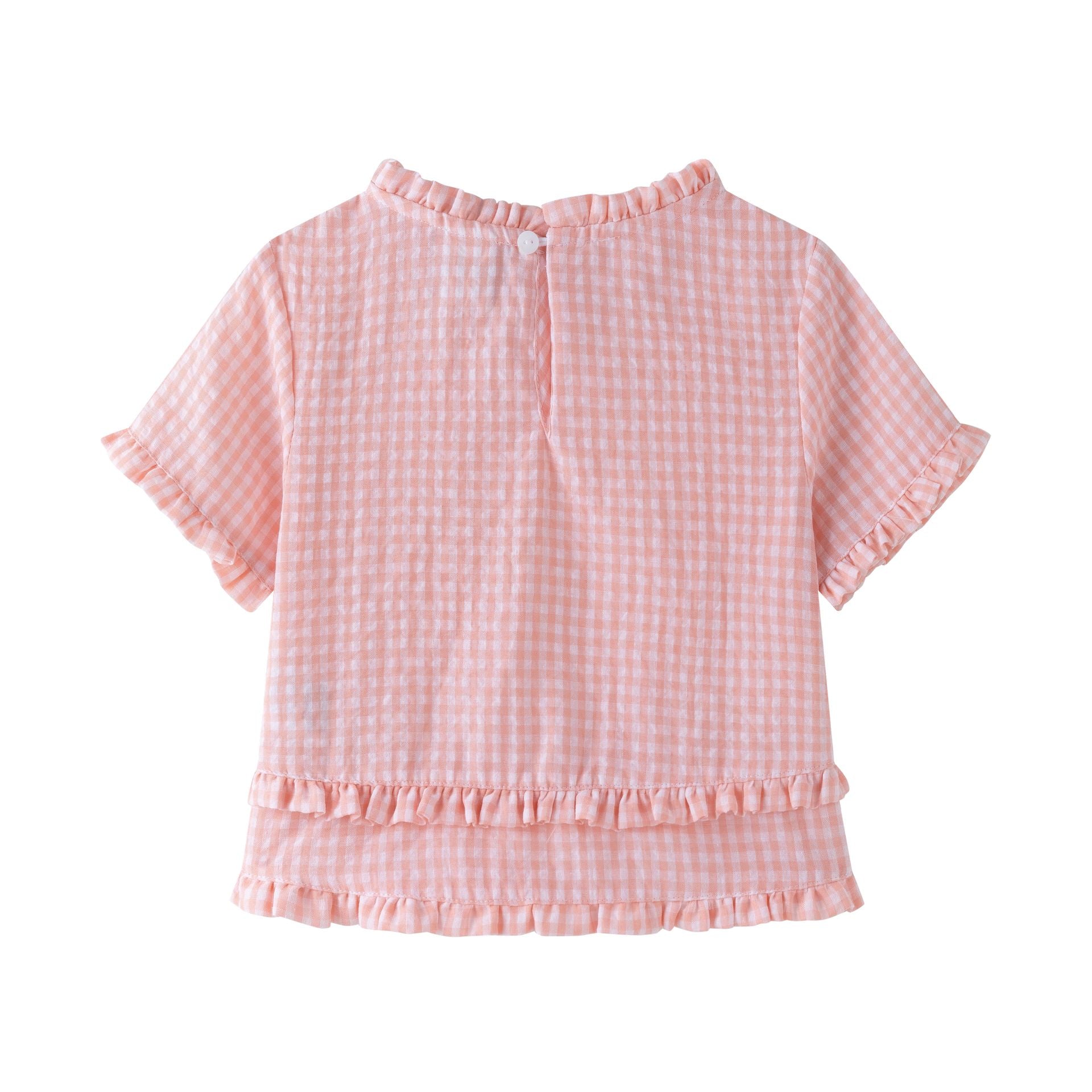 Coral Vichy Pant Set