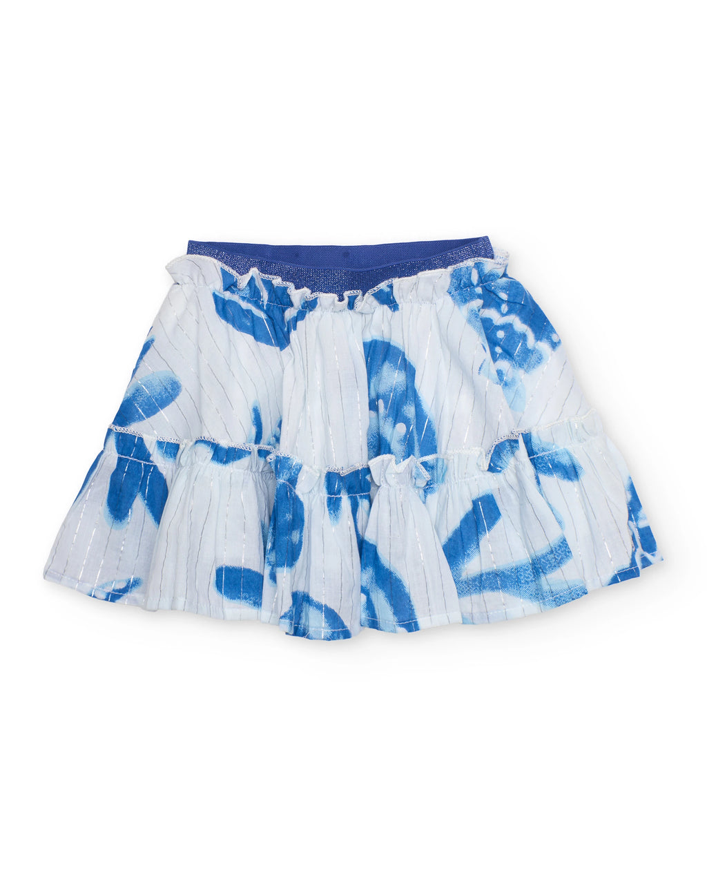 Blue Coral Woven Skirt Set