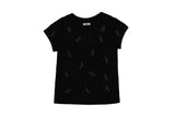 Black Studded Bow Shirt