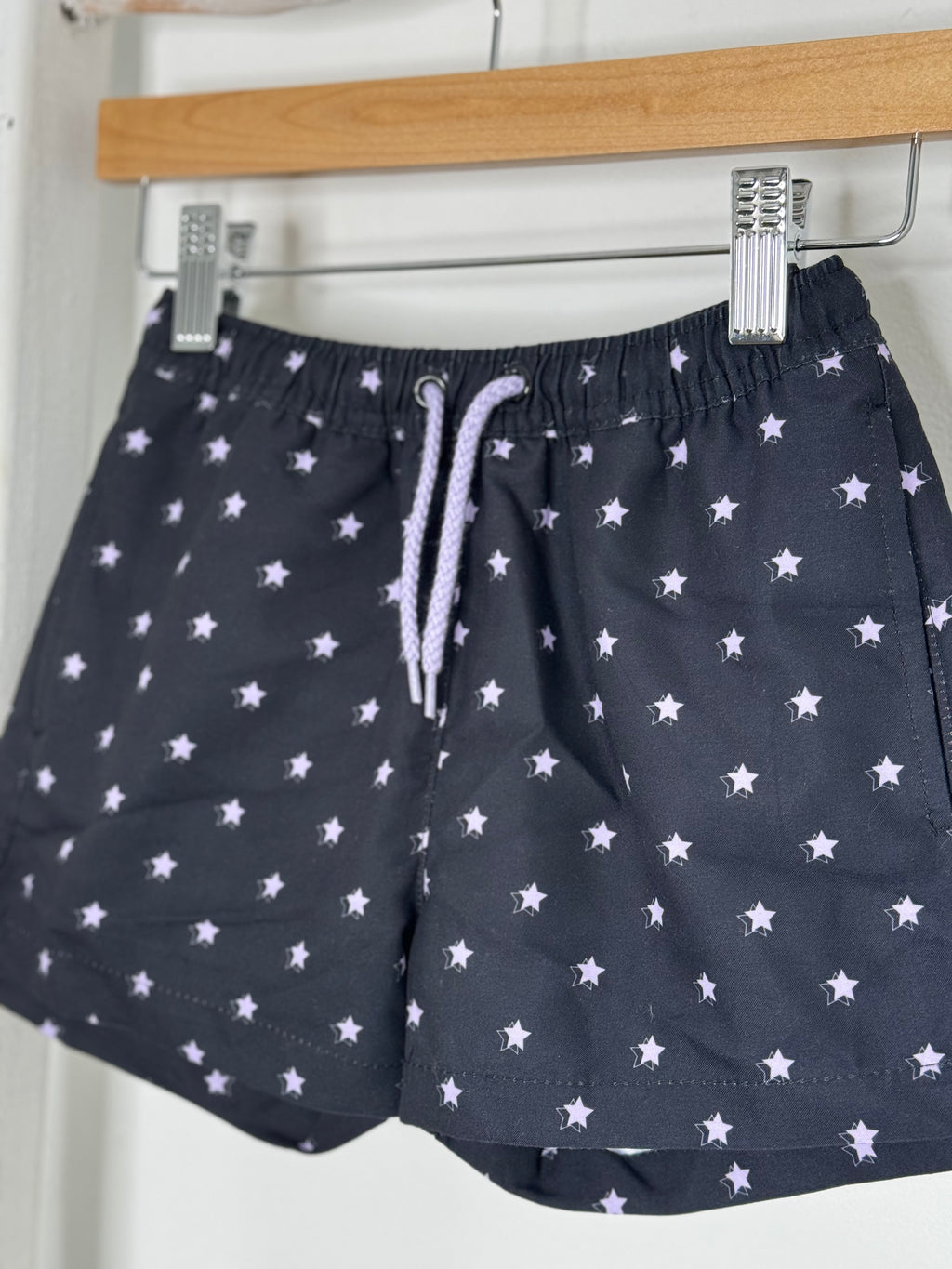 Black & Star Swimming Trunks
