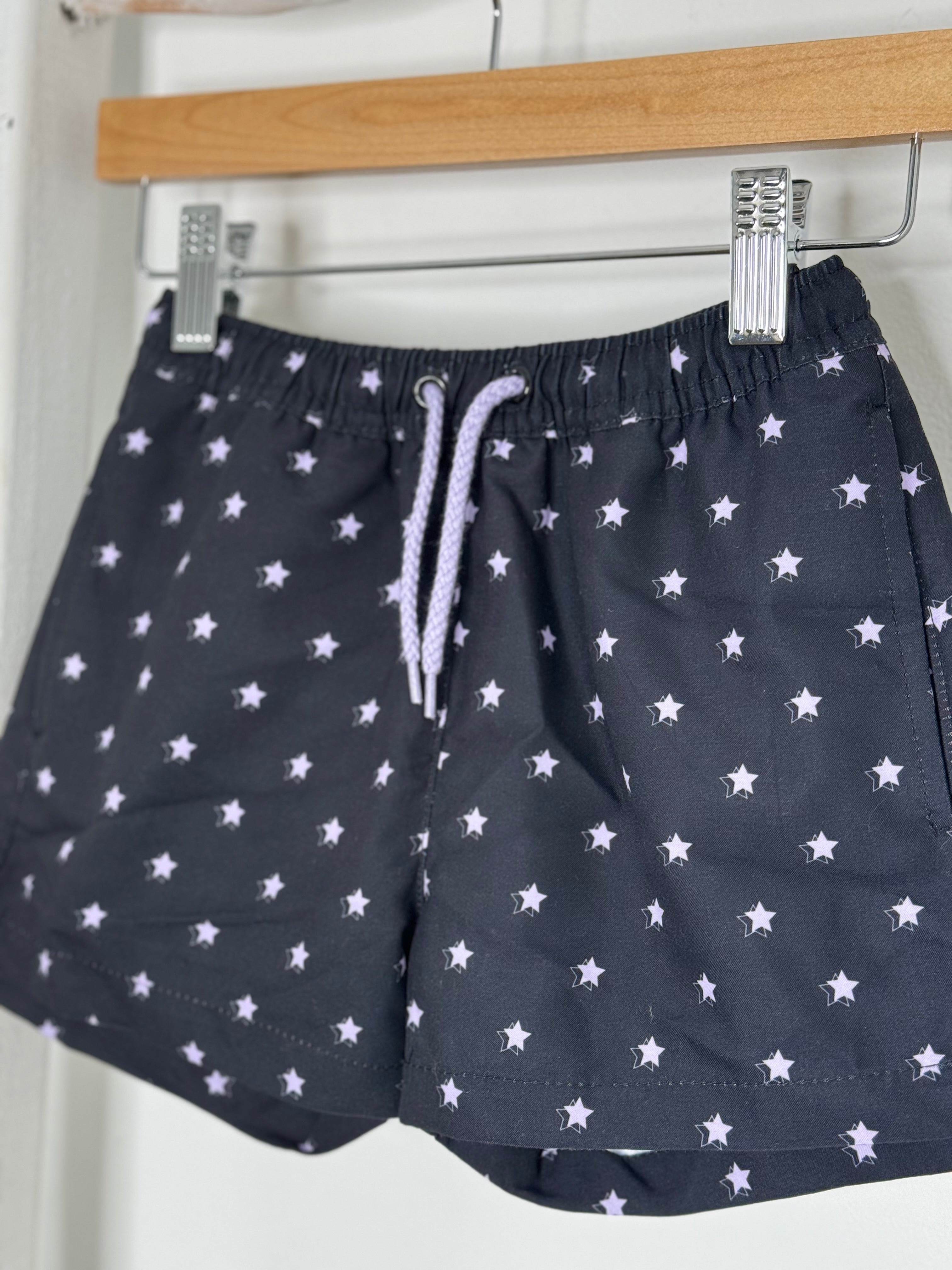 Black & Star Swimming Trunks