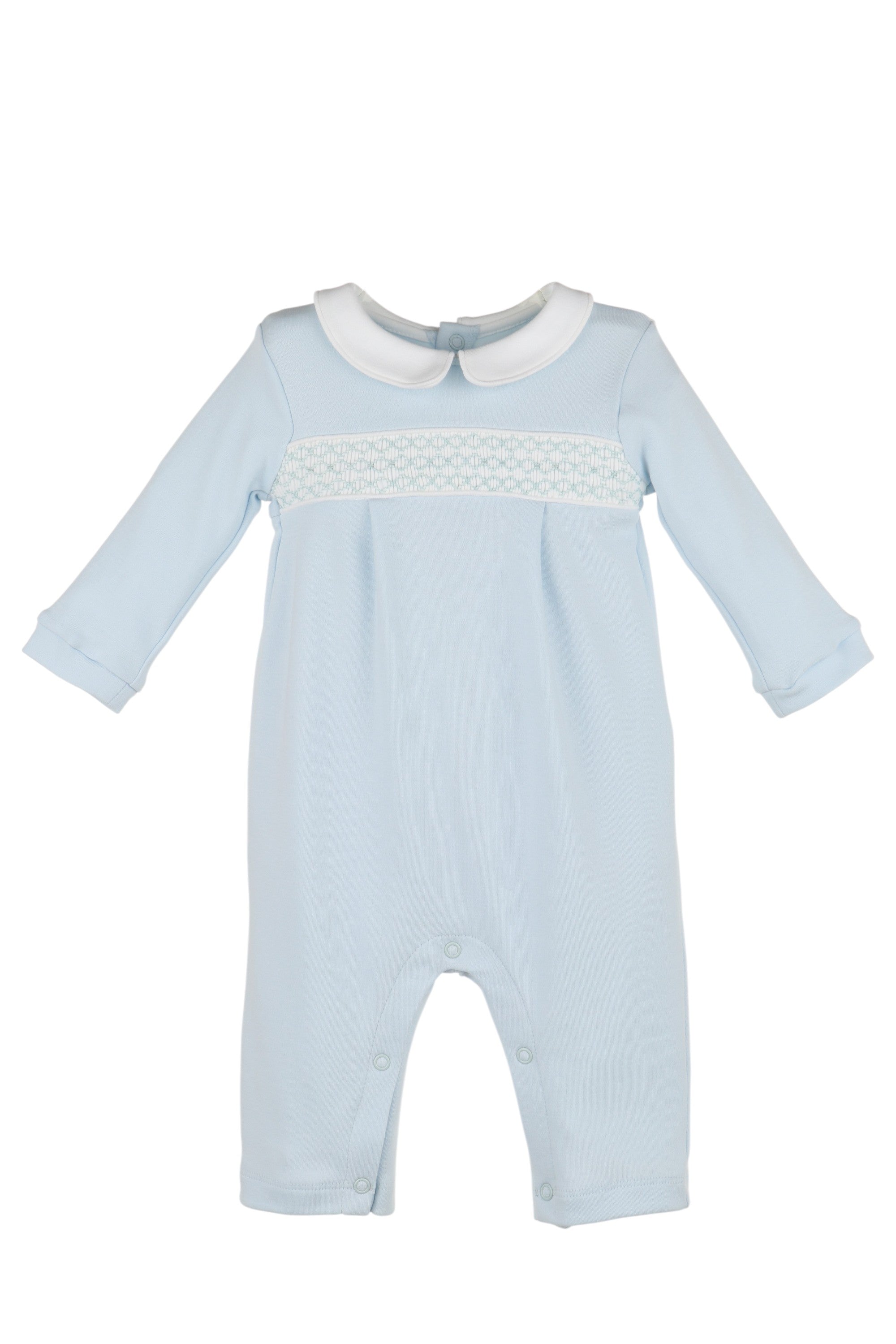 Warm Winter Blue Smock Romper