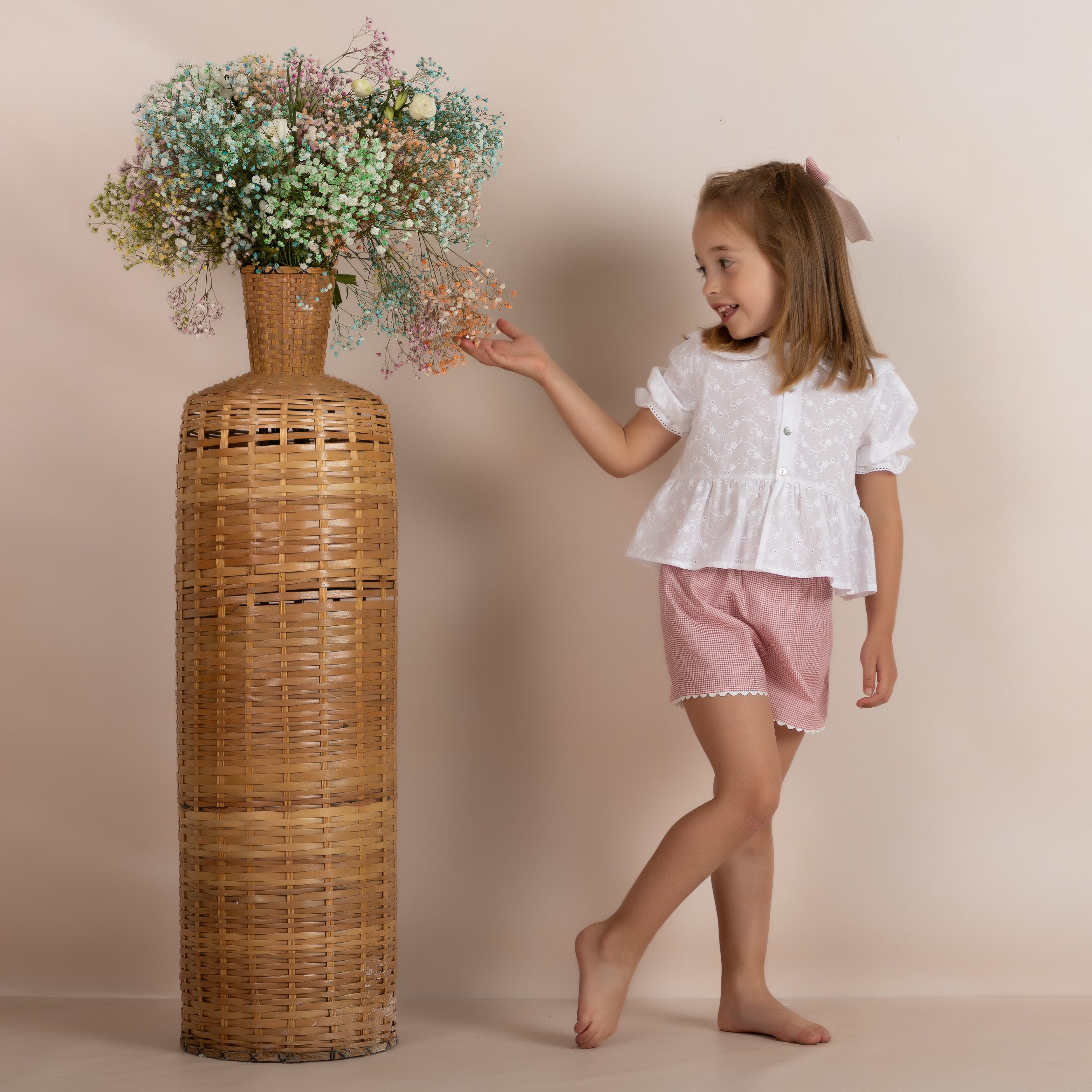 Eyelet & Vichy Short Set