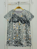 Sequin Silver Big Bow Dress