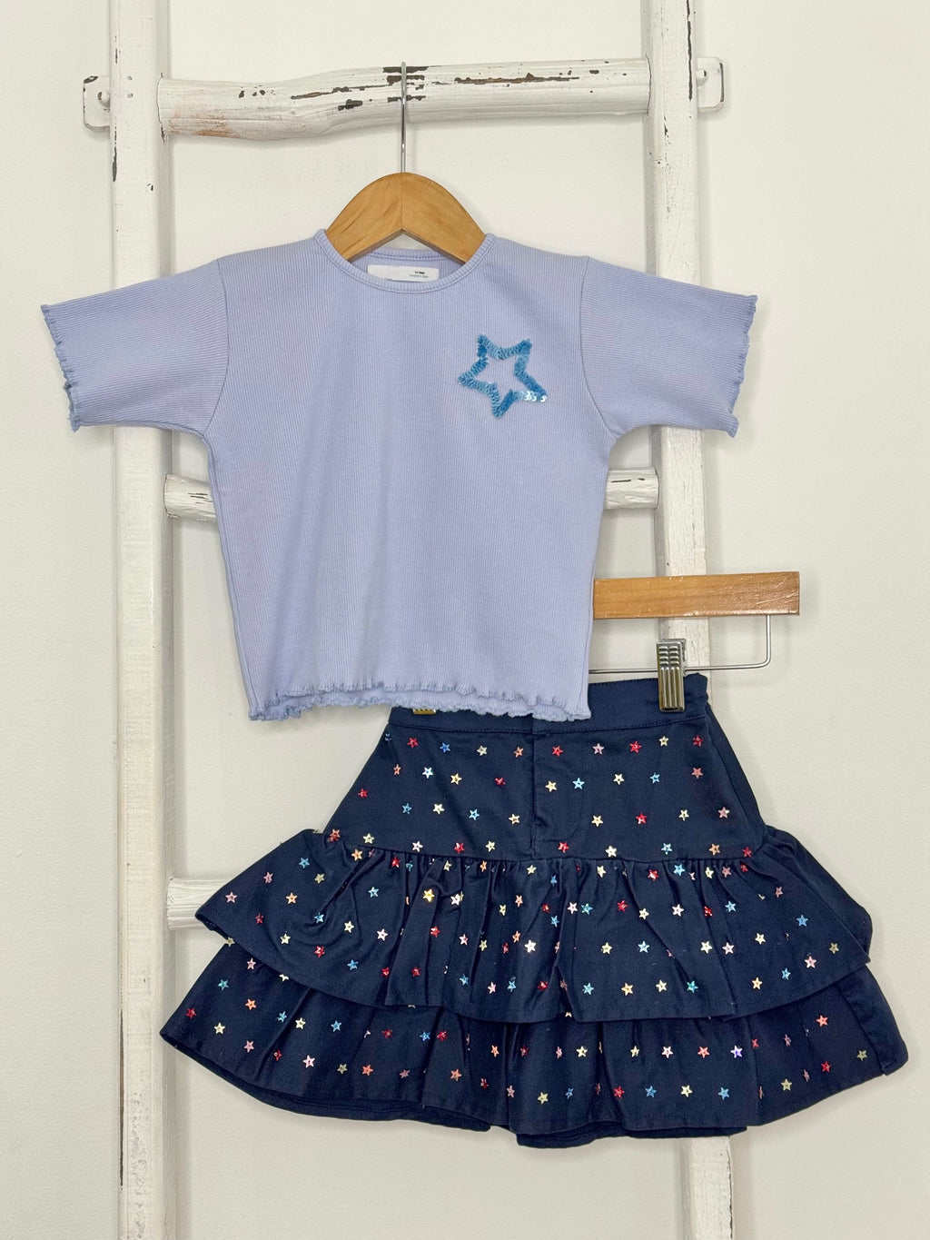 Sequin Multi Star Skort Set