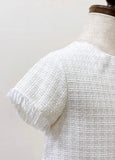 Delicate Ivory Tweed Dress