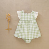 Green Gingham Baby Dress