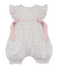 Pink Floral Sleeveless Baby Girl Romper