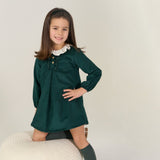 Hunter Green Light Velvet Dress