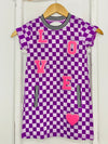 Checker Purple Dress