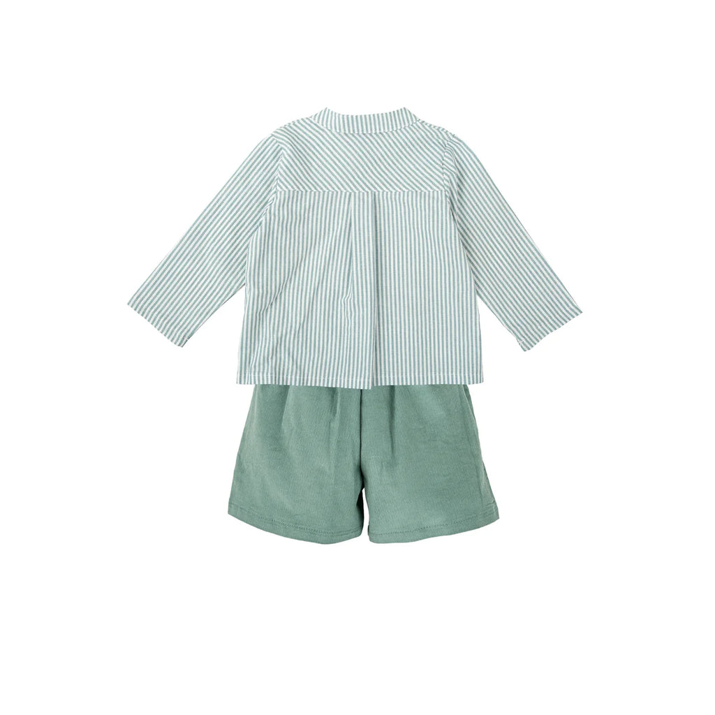 Sage Stripes Short Set