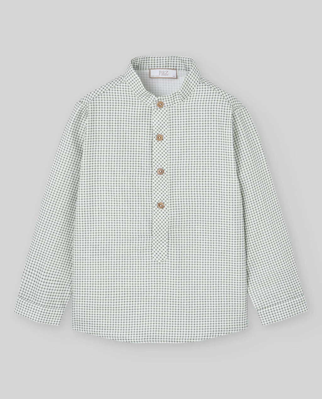 Boys Green Gingham Shirt & Twill Short Set