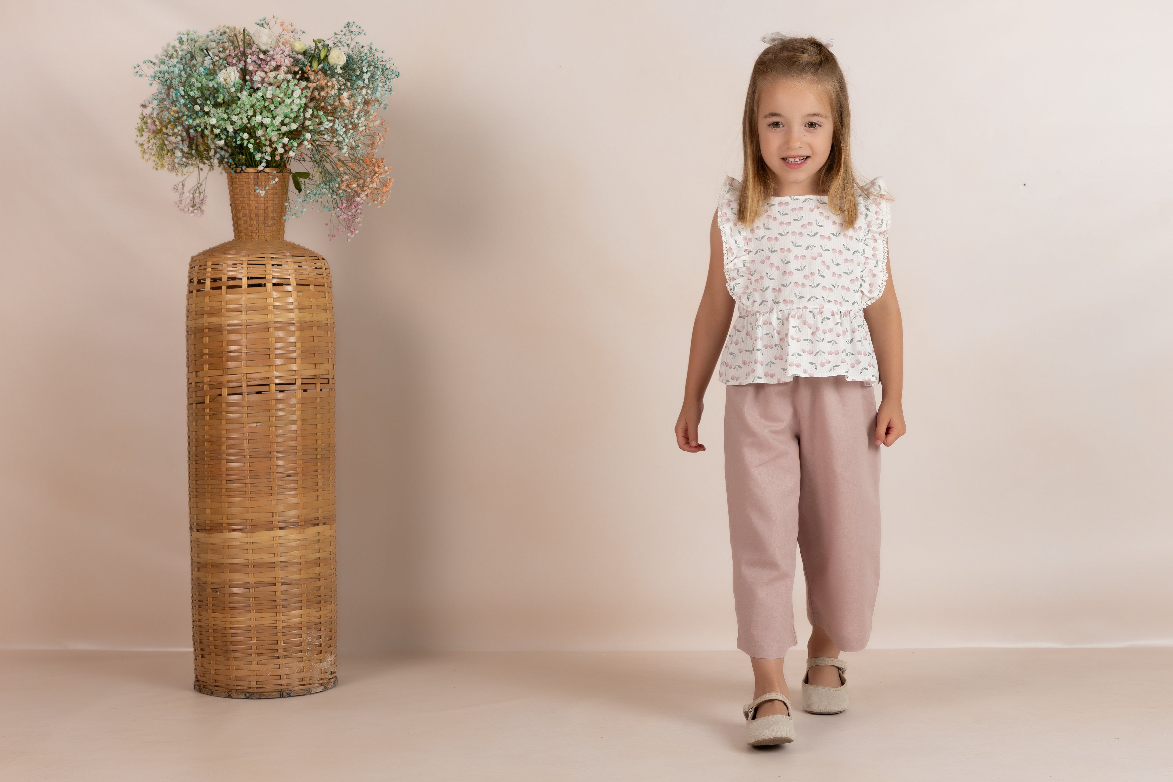 Mauve Cherry Pant Set