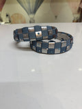 Silver & Denim Gingham Headband
