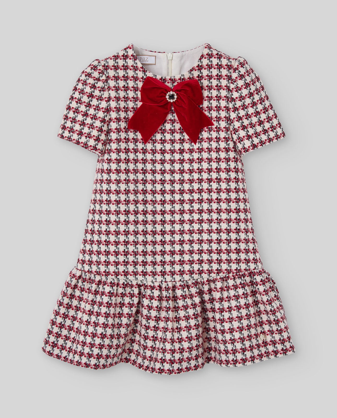 Houndstooth Print Girl Dress