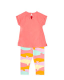 Peach Leggings Set