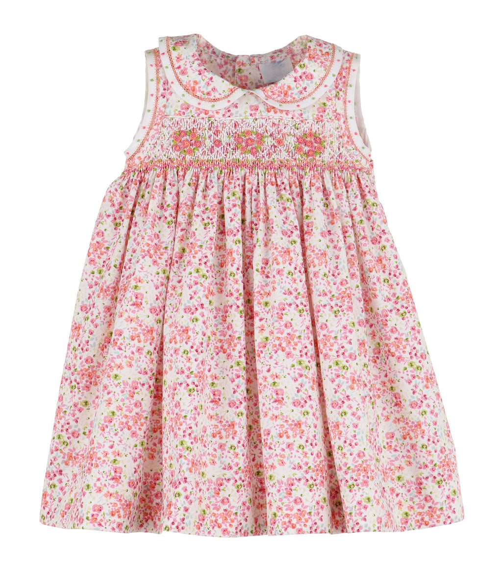 Tangerine & Pink Flower Dress